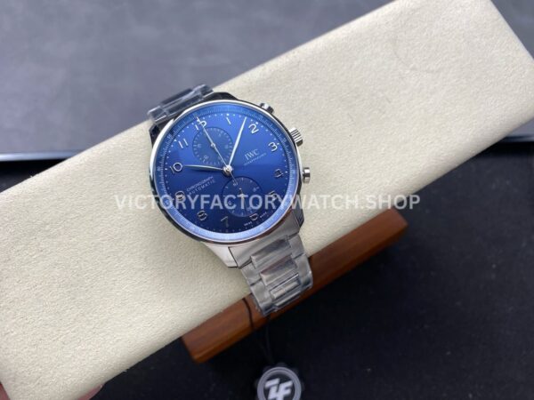 ZF Factory IWC Portuguese Chronograph IW371606 41mm Steel Blue Dial (4) ZF Factory IWC Portuguese Chronograph IW371606 41mm Full Steel Blue Dial