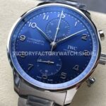ZF Factory IWC Portuguese Chronograph IW371606 41mm Steel Blue Dial (9) ZF Factory IWC Portuguese Chronograph IW371606 41mm Full Steel Blue Dial