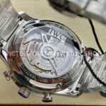 ZF Factory IWC Portuguese Chronograph IW371615 41mm Steel Leather Strap Green Dial (7) ZF Factory IWC Portuguese Chronograph IW371615 41mm Full Steel Green Dial