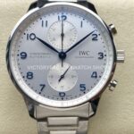 ZF Factory IWC Portuguese Chronograph IW371617 41mm Steel Silver Dial (2) ZF Factory IWC Portuguese Chronograph IW371617 silver dial full steel bracelet