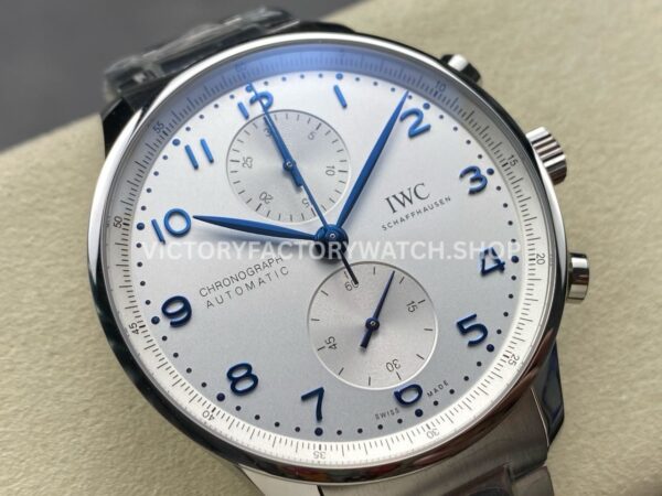 ZF Factory IWC Portuguese Chronograph IW371617 41mm Steel Silver Dial (4) ZF Factory IWC Portuguese Chronograph IW371617 41mm Full Steel Silver Dial