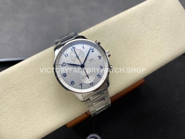 ZF Factory IWC Portuguese Chronograph IW371617 41mm Steel Silver Dial (6) ZF Factory IWC Portuguese Chronograph IW371617 41mm Full Steel Silver Dial