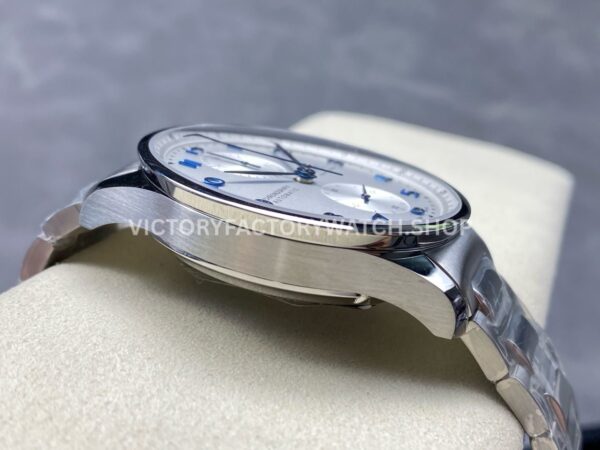 ZF Factory IWC Portuguese Chronograph IW371617 41mm Steel Silver Dial (8) ZF Factory IWC Portuguese Chronograph IW371617 41mm Full Steel Silver Dial