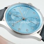 ZF Factory IWC Portuguese Chronograph IW371626 41mm White Gold Ice Blue Dial (1) ZF Factory IWC Portuguese Chronograph IW371626 41mm White Gold Ice Blue Dial