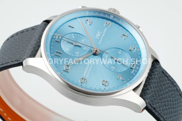 ZF Factory IWC Portuguese Chronograph IW371626 41mm White Gold Ice Blue Dial (1) ZF Factory IWC Portuguese Chronograph IW371626 41mm White Gold Ice Blue Dial
