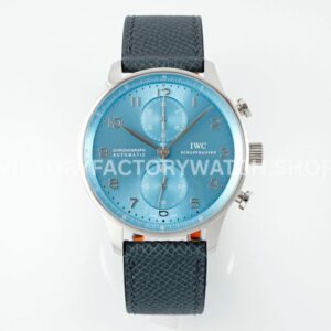 ZF Factory IWC Portuguese Chronograph IW371626 41mm White Gold Ice Blue Dial (3) ZF Factory IWC Portuguese Chronograph IW371626 blue dial white gold case