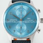 ZF Factory IWC Portuguese Chronograph IW371626 41mm White Gold Ice Blue Dial (4) ZF Factory IWC Portuguese Chronograph IW371626 41mm White Gold Ice Blue Dial