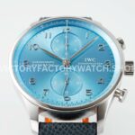 ZF Factory IWC Portuguese Chronograph IW371626 41mm White Gold Ice Blue Dial (6) ZF Factory IWC Portuguese Chronograph IW371626 41mm White Gold Ice Blue Dial