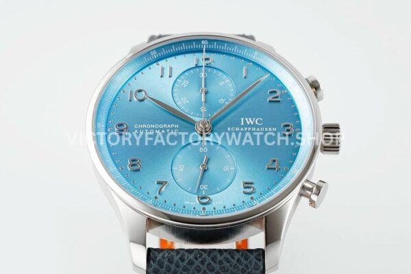 ZF Factory IWC Portuguese Chronograph IW371626 41mm White Gold Ice Blue Dial (6) ZF Factory IWC Portuguese Chronograph IW371626 41mm White Gold Ice Blue Dial