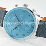ZF Factory IWC Portuguese Chronograph IW371626 41mm White Gold Ice Blue Dial (7) ZF Factory IWC Portuguese Chronograph IW371626 41mm White Gold Ice Blue Dial