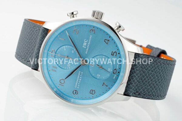 ZF Factory IWC Portuguese Chronograph IW371626 41mm White Gold Ice Blue Dial (7) ZF Factory IWC Portuguese Chronograph IW371626 41mm White Gold Ice Blue Dial