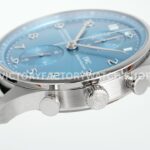 ZF Factory IWC Portuguese Chronograph IW371626 41mm White Gold Ice Blue Dial (8) ZF Factory IWC Portuguese Chronograph IW371626 41mm White Gold Ice Blue Dial