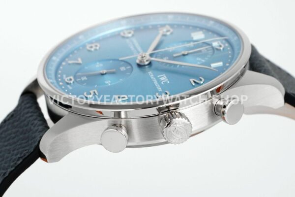 ZF Factory IWC Portuguese Chronograph IW371626 41mm White Gold Ice Blue Dial (8) ZF Factory IWC Portuguese Chronograph IW371626 41mm White Gold Ice Blue Dial