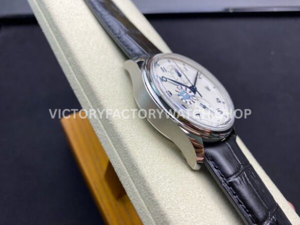 ZF Factory IWC Portuguese Chronograph IW390302 Steel Leather Strap Arabic Numerals Silver Dial (2) ZF Factory IWC Portuguese Chronograph IW390302 Steel Leather Strap Arabic Numerals Silver Dial
