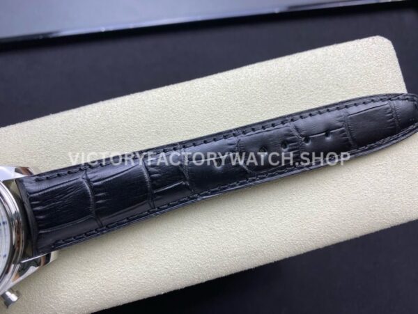 ZF Factory IWC Portuguese Chronograph IW390302 Steel Leather Strap Arabic Numerals Silver Dial (4) ZF Factory IWC Portuguese Chronograph IW390302 Steel Leather Strap Arabic Numerals Silver Dial