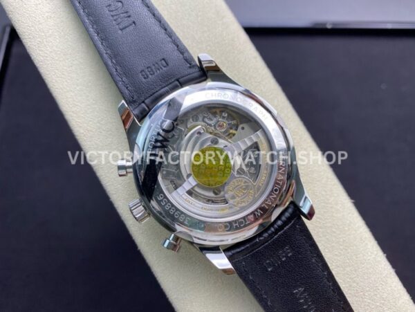 ZF Factory IWC Portuguese Chronograph IW390302 Steel Leather Strap Arabic Numerals Silver Dial (9) ZF Factory IWC Portuguese Chronograph IW390302 Steel Leather Strap Arabic Numerals Silver Dial