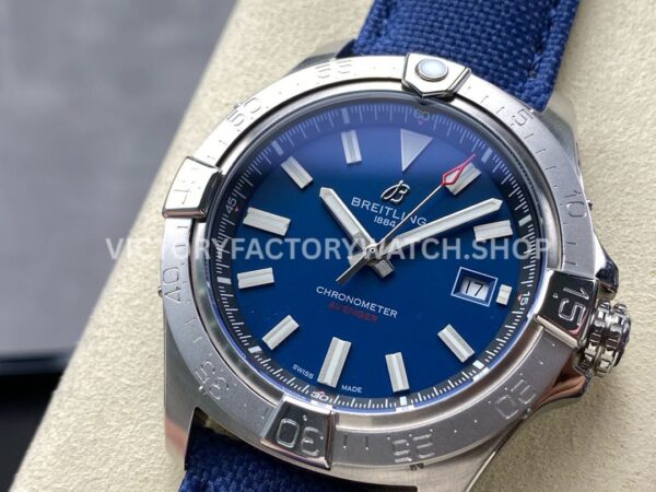 BLS Factory Breitling Avenger A17328101C1X1 42mm Steel Calf skin Strap Blue Dial