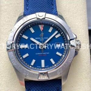 BLS Factory Breitling Avenger A17328101C1X1 42mm steel calfskin strap blue dial