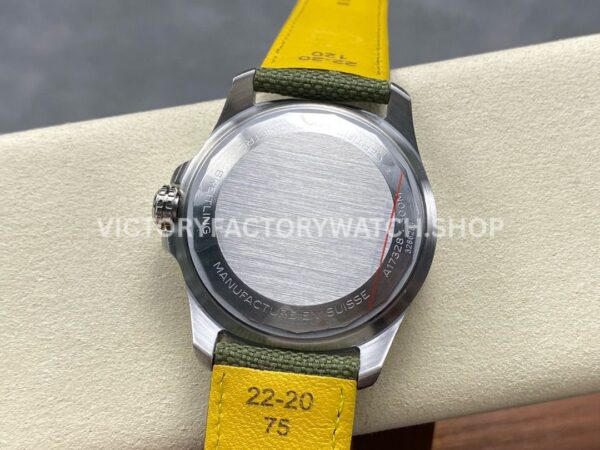 BLS Factory Breitling Avenger A17328101L1X1 42mm Steel Calf skin Strap Green Dial (5) BLS Factory Breitling Avenger A17328101L1X1 42mm Steel Calf skin Strap Green Dial
