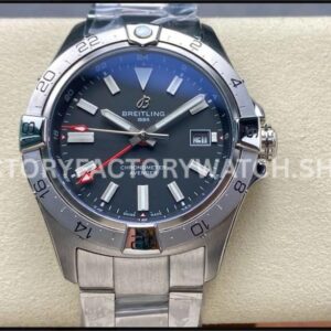 BLS Factory Breitling Avenger A32320101B1A1 44mm full steel black dial red GMT hand