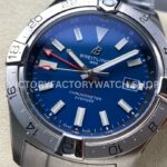 BLS Factory Breitling Avenger A32320101C1A1 44mm Full Steel Red GMT Needle Blue Dial