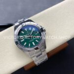 BLS Factory Breitling Avenger A32320101L1A1 44mm Full Steel Red GMT Needle Green Dial