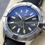 BLS Factory Breitling Avenger A323201A1B1X1 44mm Steel Calf Skin Strap Yellow GMT Needle Black ( BLS Factory Breitling Avenger A323201A1B1X1 44mm Steel Calf Skin Strap Yellow GMT Needle Black Dial