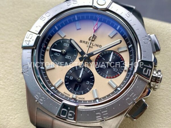 BLS Factory Breitling Avenger B01 Chronograph AB0147101A1A1 44mm Full Steel Brown Dial (7) BLS Factory Breitling Avenger B01 Chronograph AB0147101A1A1 44mm Full Steel Brown Dial