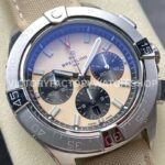 BLS Factory Breitling Avenger B01 Chronograph AB0147101A1X1 44mm Steel Calf Skin Strap Champagne Dial