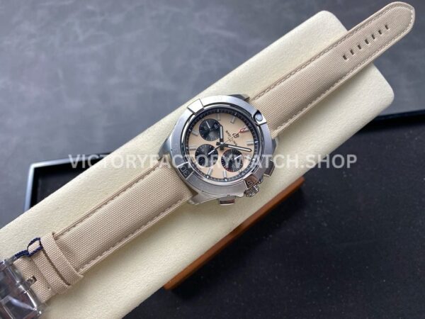 BLS Factory Breitling Avenger B01 Chronograph AB0147101A1X1 44mm Steel Calf Skin Strap Champagne Dial