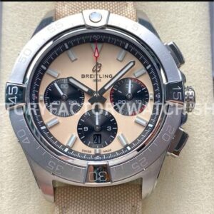 BLS Factory Breitling Avenger B01 AB0147101A1X1 44mm steel calfskin strap champagne dial