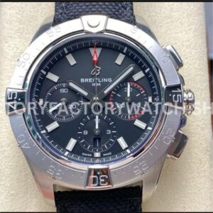 BLS Factory Breitling Avenger B01 AB0147101B1X1 44mm steel calfskin strap black dial