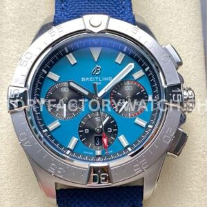 BLS Factory Breitling Avenger B01 AB0147101C1X1 44mm steel calfskin strap blue dial