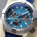 BLS Factory Breitling Avenger B01 Chronograph AB0147101C1X1 44mm Steel Calf Skin Strap Blue Dial