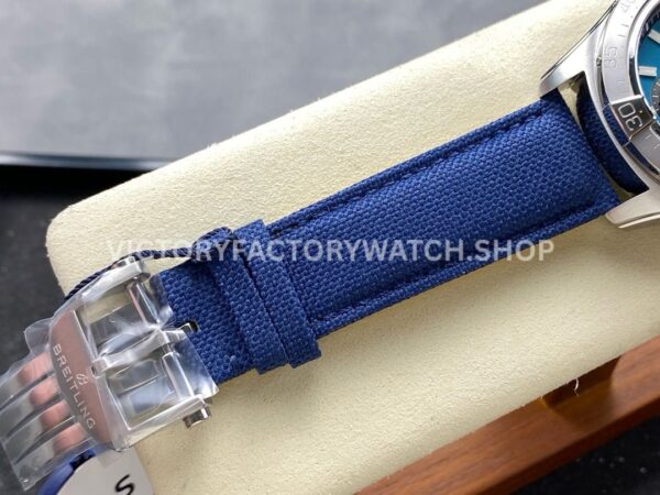 BLS Factory Breitling Avenger B01 Chronograph AB0147101C1X1 44mm Steel Calf Skin Strap Blue Dial