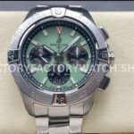 BLS Factory Breitling Avenger B01 AB0147101L1A1 44mm full steel green dial chronograph