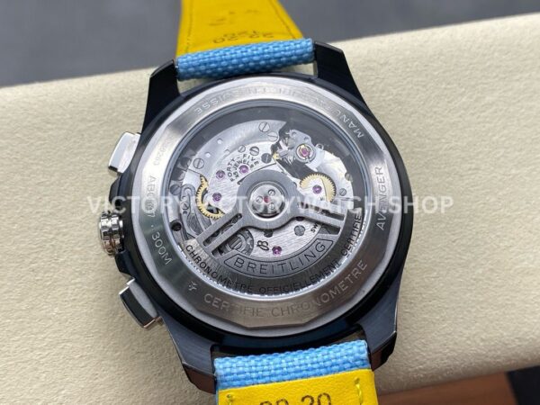 BLS Factory Breitling Avenger B01 Chronograph SB ( BLS Factory Breitling Avenger B01 Chronograph SB0146101L1X1 44mm Steel Light Blue Calf Skin Strap Arabic Numerals Light Blue Dial