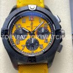 BLS Factory Breitling Avenger B01 SB0147101I1X1 44mm steel yellow calfskin strap yellow dial