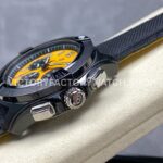 BLS Factory Breitling Avenger B01 Chronograph SB0147101I1X2 44mm Steel Black Calf Skin Strap Arabic Numerals Yellow Dial