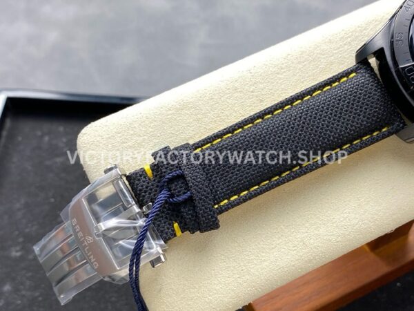 BLS Factory Breitling Avenger B01 Chronograph SB01472A1B1X1 44mm Steel Black Calf Skin Strap Black Dial