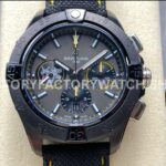 BLS Factory Breitling Avenger B01 Chronograph SB01472A1B1X1 44mm Steel Black Calf Skin Strap Black Dial