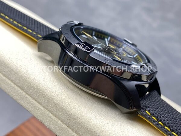 BLS Factory Breitling Avenger B01 Chronograph SB01472A1B1X1 44mm Steel Black Calf Skin Strap Black Dial