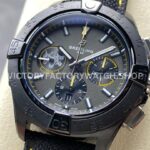 BLS Factory Breitling Avenger B01 Chronograph SB01472A1B1X1 44mm Steel Black Calf Skin Strap Black Dial