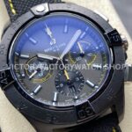 BLS Factory Breitling Avenger B01 Chronograph SB01472A1B1X1 44mm Steel Black Calf Skin Strap Black Dial