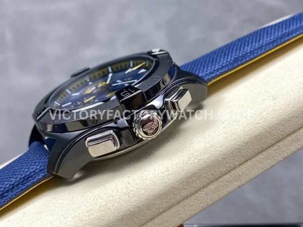BLS Factory Breitling Avenger B01 Chronograph SB01474A1C1X1 44mm Steel Dark Blue Calf Skin Strap Dark Blue Dial
