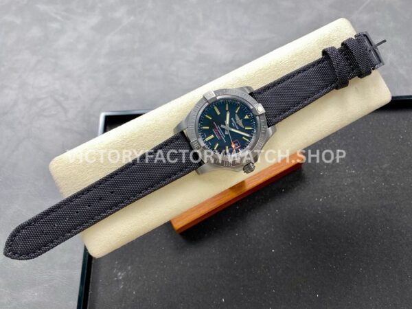 BLS Factory Breitling Avenger Blackbird M1733010/BB45 44mm Titanium Textile Strap Black Dial