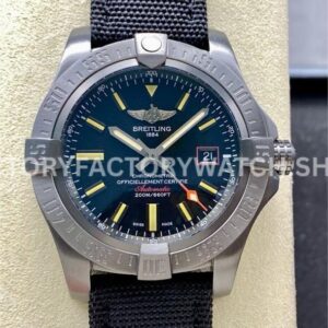BLS Factory Breitling Avenger Blackbird M1733010BB45 44mm titanium textile strap black dial