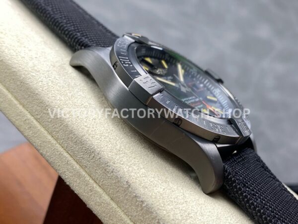 BLS Factory Breitling Avenger Blackbird M1733010/BB45 44mm Titanium Textile Strap Black Dial