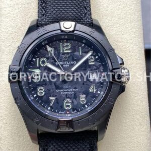 BLS Factory Breitling Avenger Night Mission S32320101B1X1 44mm steel Arabic numerals GMT watch