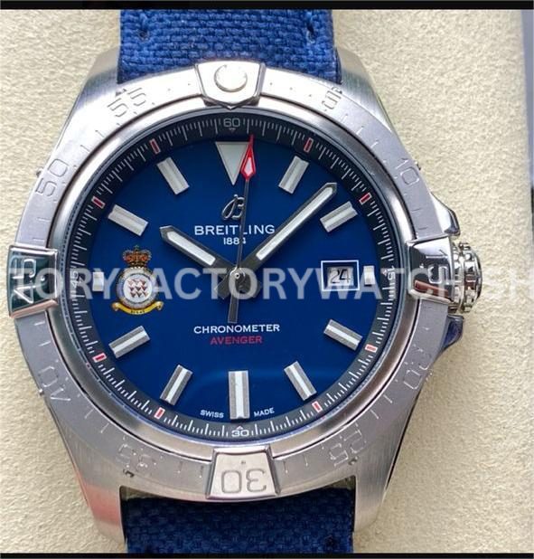 BLS Factory Breitling Avenger Red Arrows 60th Anniversary A173281A1C1X1 42mm Steel Calf sk ( (6) BLS Factory Breitling Avenger Red Arrows A173281A1C1X1 42mm dark blue dial calfskin strap